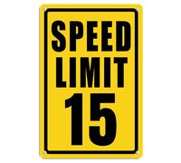 Speed Limit 15 Targa in alluminio 30,5 x 40,6 cm, decorazione da parete, per interni ed esterni