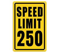 Speed Limit 250, cartello in alluminio da 14,9 x 20,3 cm, decorazione da parete, per interni ed esterni