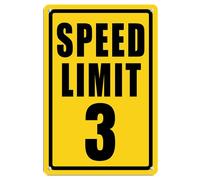 Speed Limit 3 Targa in alluminio 30,5 x 40,6 cm, decorazione da parete, per interni ed esterni