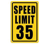 Speed Limit 35 Targa in alluminio 20,3 x 30,5 cm, decorazione da parete, per interni ed esterni