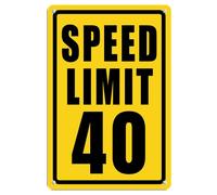 Speed Limit 40 Targa in alluminio 20,3 x 30,5 cm, decorazione da parete, per interni ed esterni