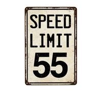 Speed Limit 55 MPH Targa in metallo vintage, poster retrò in latta per uomo, grotta, bar, garage, auto, stanza, strade, decorazione artistica da parete, 20 x 30 cm
