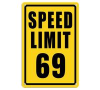 Speed Limit 69 Targa in alluminio 30,5 x 40,6 cm, decorazione da parete, per interni ed esterni
