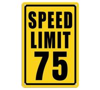 Speed Limit 75 Targa in alluminio da 14,9 x 20,3 cm, decorazione da parete, per interni ed esterni