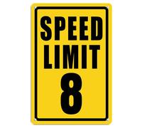 Speed Limit 8 Targa in alluminio 20,3 x 30,5 cm, decorazione da parete, per interni ed esterni