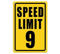 Speed Limit 9 Targa in alluminio 20,3 x 30,5 cm, decorazione da parete, per interni ed esterni