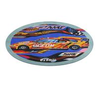 Speed Racing - Tappeto rotondo lavabile per soggiorno, morbido, lavabile, moderno, in corallo, per yoga, ufficio, casa, regalo, 60 x 60 cm