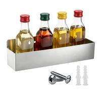 Speed Rail - Organizer per liquori in acciaio inossidabile | Portabottiglie da parete per salsa di sciroppo, lattine di birra, ampolle, bevande, acqua, cocktail, cibo, per bar, soggiorno