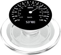 Speed Speedometer Odometer Car Race Motorcycle Bicycle Black PopSockets PopGrip per MagSafe