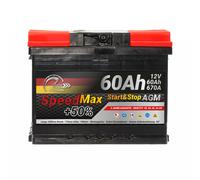 SPEED Start&Stop AGM Batteria +50% AGM 12V 60Ah 670A Start&Stop DX 242x175x190 mm