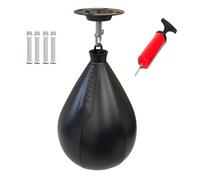 Speedbag, set da boxe, 35 x 16 x 16 cm, borsa da boxe, borse da boxe a forma di pera, palla girevole portatile per palestra, palla riutilizzabile per uomini e donne, per interni ed esterni