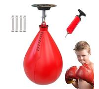 Speedbag, set da boxe, 35 x 16 x 16 cm, borsa da boxe, borse da boxe a forma di pera, palla girevole portatile per palestra, palla riutilizzabile per uomini e donne, per interni ed esterni
