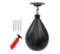 Speedbag, set da boxe - Box-Speedbag | Boxe da appendere a forma di pera | Palla da boxe riflettente | Palla girevole portatile per la palestra, palla da boxe riutilizzabile per uomini, donne