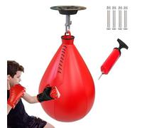 Speedbag, set da boxe per boxe, kit per sacco da boxe | borsa da velocità sospesa a forma di pera, supporto per borsa per velocità regolabile, piattaforma per borsa per ingranaggi robusta