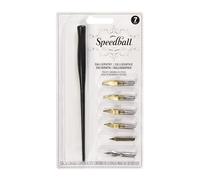 Speedball Basic Calligraphy Penne, Nero, Set da 7 Pezzi