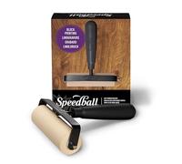 Speedball Brayer in gomma morbida da 10,2 cm, telaio in acciaio resistente, nero, per stampa a blocchi, strumenti per la stampa, rullo a pennello, forniture artistiche per scrapbooking, decoupage