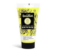 Speedball Inchiostro idrosolubile da 75 ml, giallo fluorescente, per stampa a blocchi, Lino, serigrafia, kit per artisti