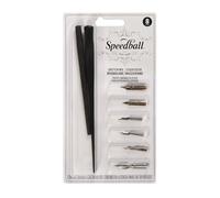Speedball - Set Composto da 2 cannelli e 6 pennini per bozzetti