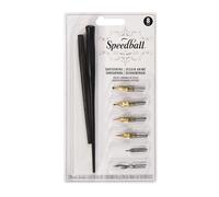 Speedball - Set composto da 2 cannelli e 6 pennini per caricature