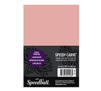 Speedball Speedy-Carve - Blocco per intagliare timbri, Altro, Pink, 4
