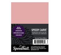 Speedball Speedy-Carve - Blocco per intagliare timbri, Pink, 3
