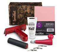 Speedball Starter Block Printing Fabric Kit, include tutti gli strumenti per iniziare con la stampa a blocchi Lino Cutting, Super Kit