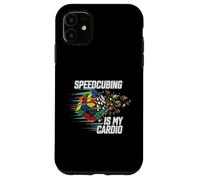 Speedcubing Is My Cardio Funny Cube Solver Design Custodia per iPhone 11