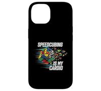 Speedcubing Is My Cardio Funny Cube Solver Design Custodia per iPhone 14