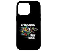 Speedcubing Is My Cardio Funny Cube Solver Design Custodia per iPhone 14 Pro Max