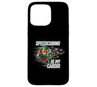 Speedcubing Is My Cardio Funny Cube Solver Design Custodia per iPhone 15 Pro Max