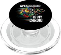 Speedcubing Is My Cardio Funny Cube Solver Design PopSockets PopGrip per MagSafe