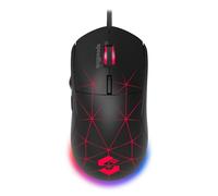 Speedlink CORAX Gaming Mouse cablato, illuminazione LED multicolore, connessione USB, mouse per PC con 5 testi programmabili cablato, interruttore DPI fino a 3.200 dpi, cavo rivestito, nero
