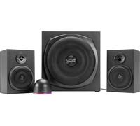 Speedlink GRAVITY LT Sistema di Altoparlanti Bluetooth 2.1 - con Subwoofer in legno, Altoparlanti Multimediali attivi 80 watt, jack AUX da 3,5 mm, telecomando da tavolo RGB, nero