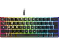 Speedlink LETOS - Tastiera Gaming RGB 60%, cablata, cavo USB-C staccabile, retroilluminata, Layout inglese QWERTY, nero