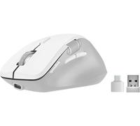 Speedlink Libera Silent Mouse Wireless - Bluetooth & 2,4GHz, clic silenzioso, batteria ricaricabile, rotella di scorrimento con il pollice, 1 profilo Bluetooth, 1x USB-A e 1x USB-C, 3200 DPI, bianco