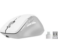 Speedlink Libera Silent Mouse Wireless - Bluetooth & 2,4GHz, clic silenzioso, batteria ricaricabile, rotella di scorrimento con il pollice, 1 profilo Bluetooth, 1x USB-A e 1x USB-C, 3200 DPI, bianco