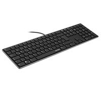 Speedlink RIVA Scissor Keyboard - PC keyboard wired, quiet USB keyboard with fla