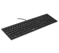 Speedlink RIVA Scissor Keyboard - PC keyboard wired, quiet USB keyboard with fla