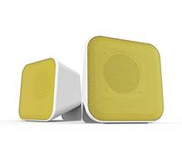 Speedlink SNAPPY Stereo Speakers - Altoparlanti stereo attivi (6W RMS, Comodo telecomando da tavolo, 3.5mm) bianco/giallo