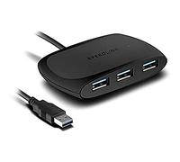 Speedlink Snappy USB Hub 4-Port - Hub USB Attivo con Alimentatore, USB 3.0, Nero