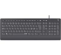 Speedlink Tastiera antibatterica HI-GENIC - Tastiera USB silenziosa cablata, tasti piatti, proprietà antibatteriche, layout scandinavo QWERTY Nordic, nero