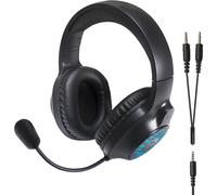 SpeedLink TYRON Cuffie sovraurali cablate Stereo nere, cuffie RGB, volume regolabile, silenziamento