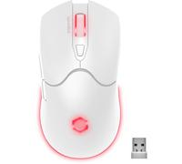 Speedlink VELOX Mouse Gaming Wireless RGB - Mouse per PC senza Fili con Batteria ricaricabile, USB-C, 4800 dpi, programmabile, leggero, ricevitore USB nano, illuminazione LED RGB, bianco