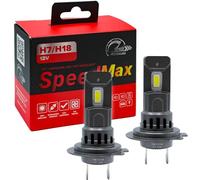 SpeedMax Lampadine Led con ventola per auto e moto H7 H18 6500K Plug & Play per Fari a Parabola +300% OFF ROAD