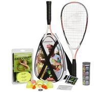 Speedminton® S900 Set - Originale Speed Badminton - Set Professionale con Racchette in Carbonio con 5 Speeder®, Campo da Gioco, Borsa
