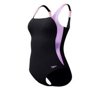 Speedo 1 pezzo shaping lunalustre stampato nero/viola neon M - UK34
