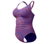 Speedo 1 pezzo shaping stampato V-neck viola/blu S - UK32