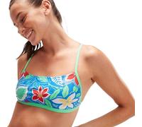 Speedo Allover Cross Back Crop Top Bikini Top Donna