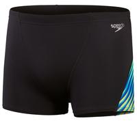Speedo Allover Digi V-Cut Aquashort Nero/Blu S - UK32