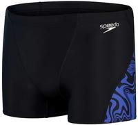Speedo Allover V-Cut Aquashort Nero/Chroma Blue S - UK32